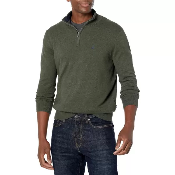 Nautica Mens Navtech QuarterZip SweaterFrosting Heather