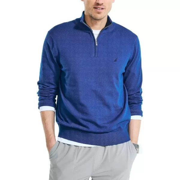 Nautica Mens Navtech QuarterZip SweaterLimoges