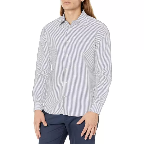 Nautica Mens Navtech Striped ShirtBright White