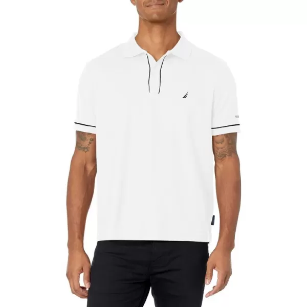 Nautica Mens Navtech Sustainably Crafted Classic Fit PoloBright White