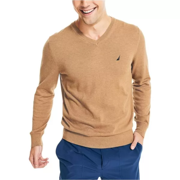 Nautica Mens Navtech VNeck SweaterSea Otter Heather