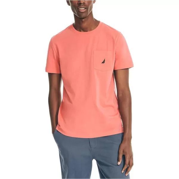 Nautica Mens Performance Deck Pocket TShirtDreamy Coral