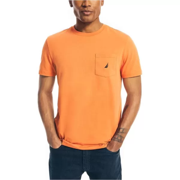 Nautica Mens Performance Deck Pocket TShirtFleet Orange