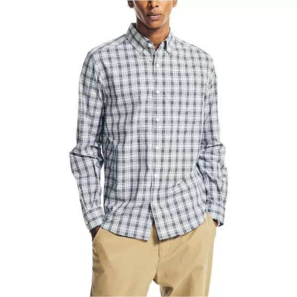 Nautica Mens Plaid Poplin ShirtHigh Rise