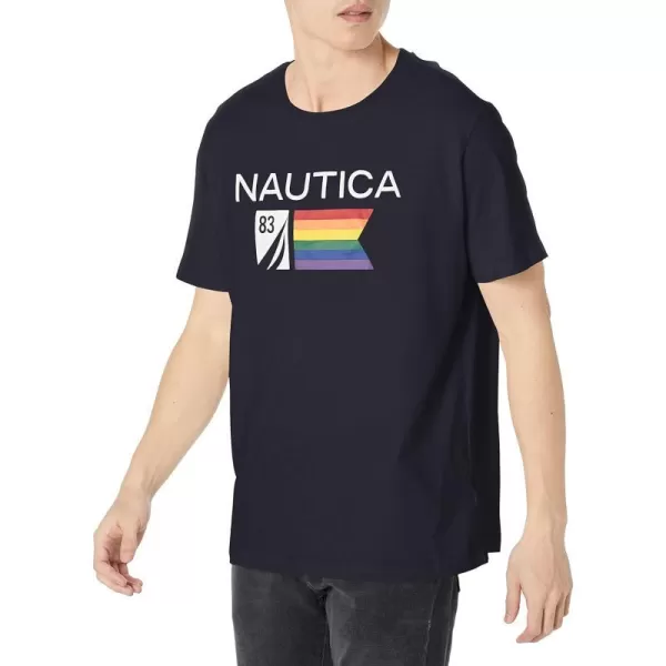 Nautica Mens Pride Logo Graphic Sleep TShirtNavy