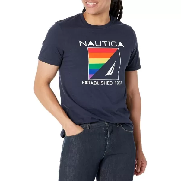 Nautica Mens Pride Vintage Graphic TShirtNavy