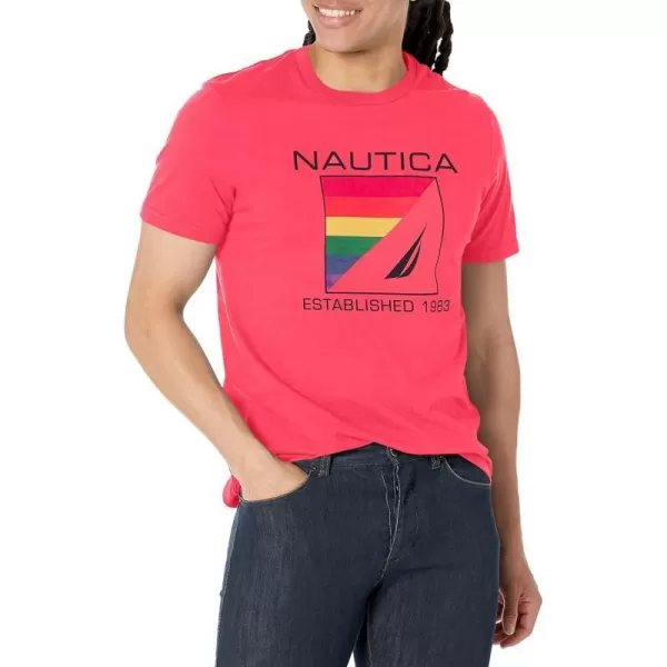 Nautica Mens Pride Vintage Graphic TShirtSugar Coral