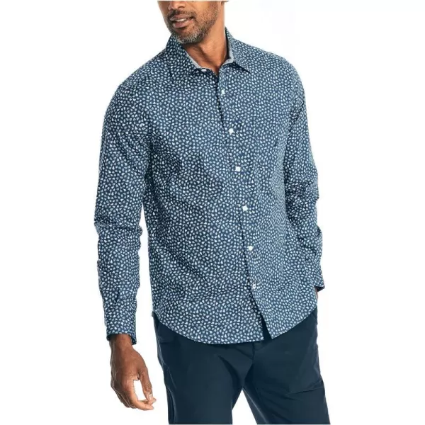 Nautica Mens Printed Poplin ShirtEstate Blue