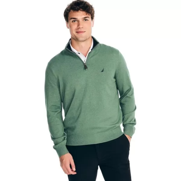 Nautica Mens QuarterZip SweaterNavtech Collection FallWinter 2024 Fern Heather