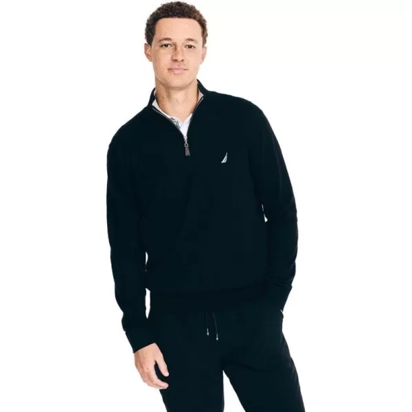 Nautica Mens QuarterZip SweaterNavtech Collection FallWinter 2024 True Black