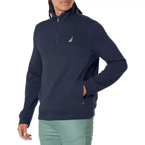 Nautica Mens QuarterZip SweatshirtNavy Seas