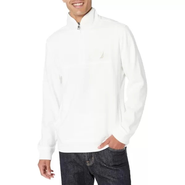 Nautica Mens QuarterZip SweatshirtSail White