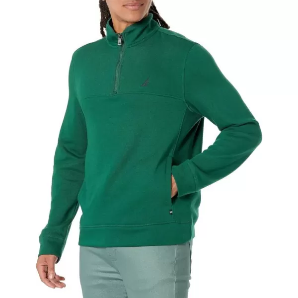 Nautica Mens QuarterZip SweatshirtTidal Green