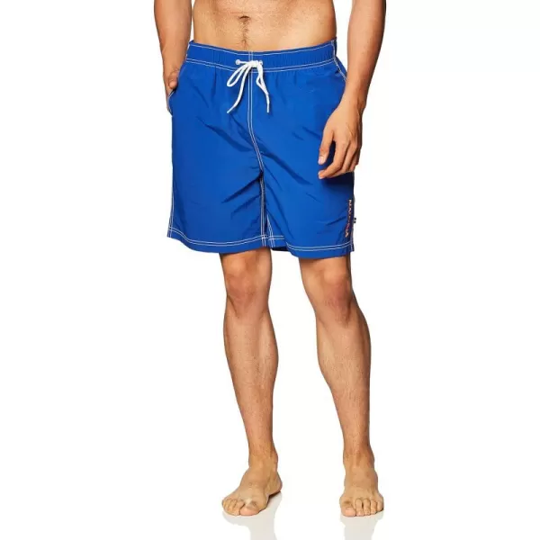 Nautica Mens Quick Dry Solid Swim TrunkCobalt