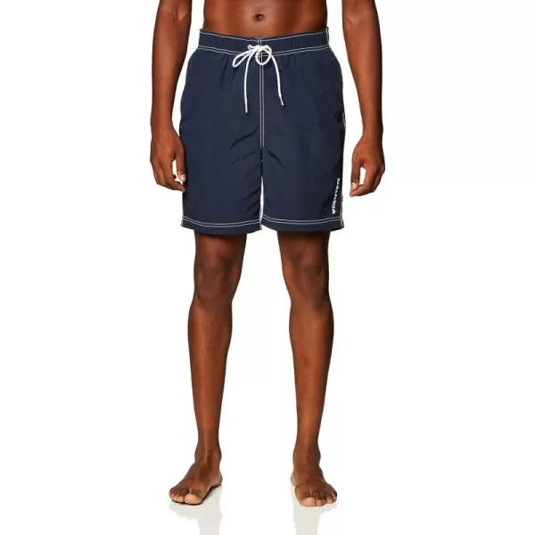 Nautica Mens Quick Dry Solid Swim TrunkNavy