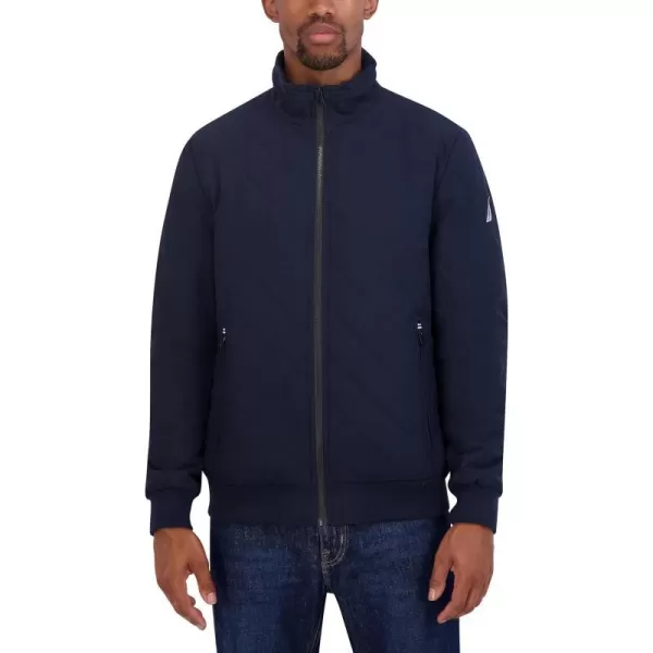 Nautica Mens Quilted Bomber JacketNavy