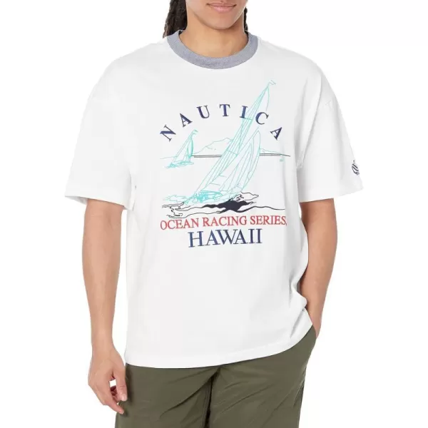 Nautica Mens Reissue Ocean Racing TShirtBright White