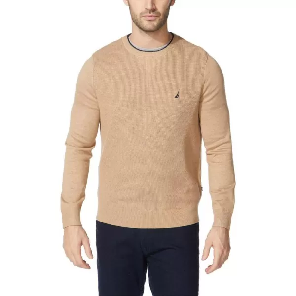 Nautica Mens Ribbed SweaterCoastal Camel Heather