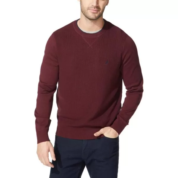 Nautica Mens Ribbed SweaterRoyal Burgundy