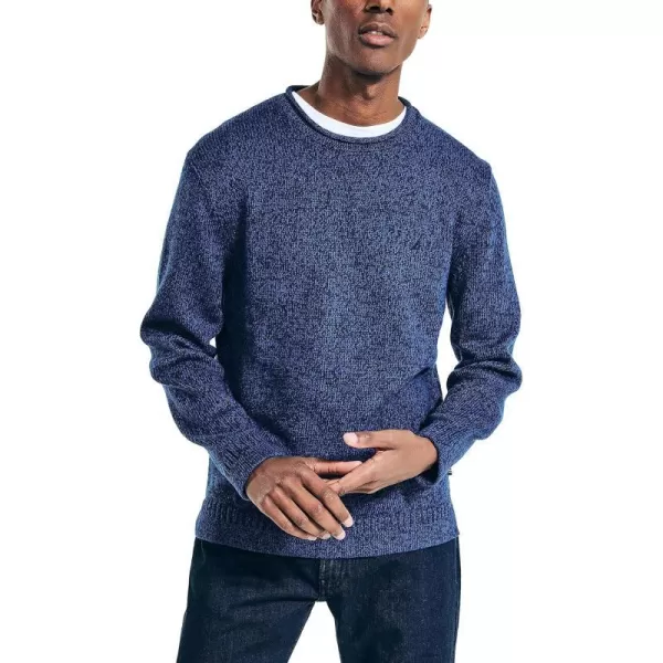 Nautica Mens Rolled Crewneck SweaterUnion Blue