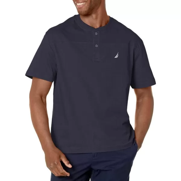 Nautica Mens Short Sleeve HenleyNrf Navy