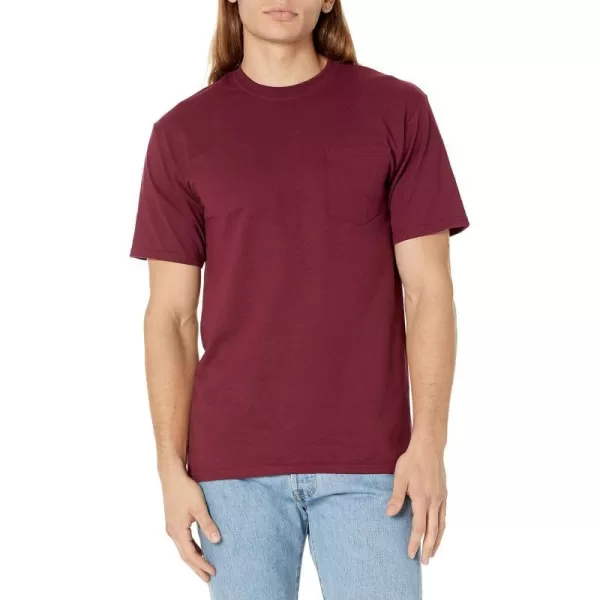 Nautica Mens Short Sleeve Solid Cotton Pique Polo ShirtRoyal Burgundy