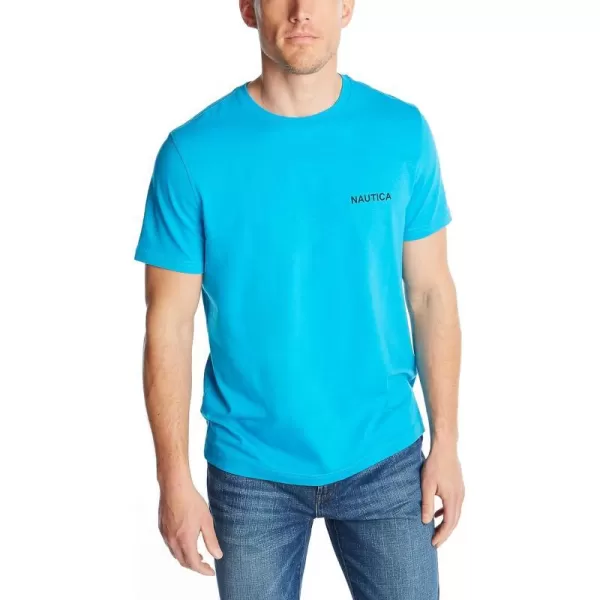 Nautica Mens Short Sleeve Solid Crew Neck TShirtHawaiian Ocean