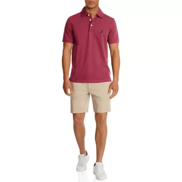 Nautica Mens Short Sleeve Solid Stretch Cotton Pique Polo ShirtBarolo