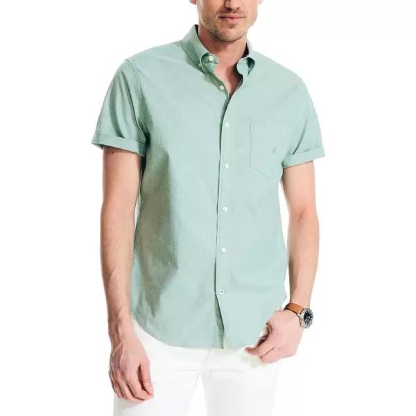 Nautica Mens ShortSleeve Oxford ShirtCoastal Pine