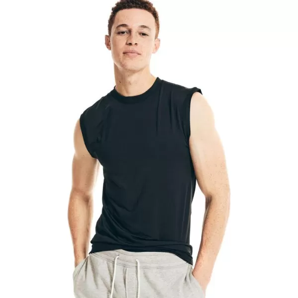 Nautica Mens Sleeveless Base Layer Solid Athletic Muscle Tank TopBlack