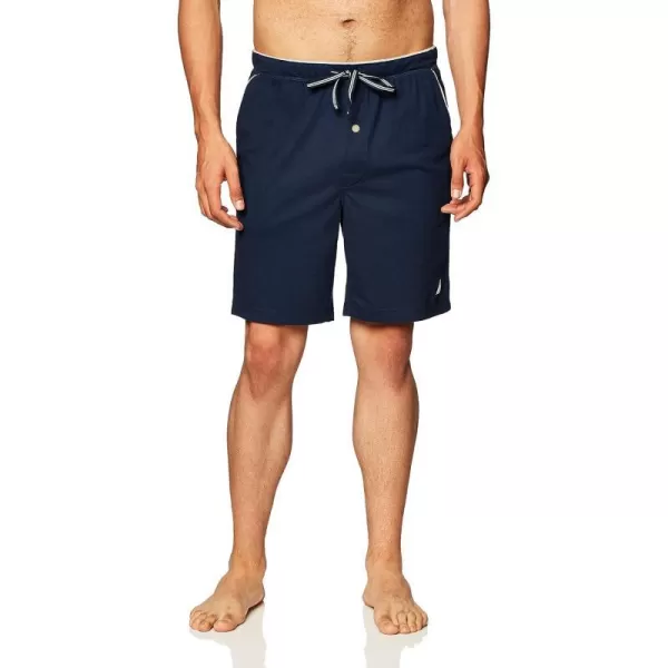 Nautica Mens Soft Knit Elastic Waistband Sleep Lounge ShortNavy