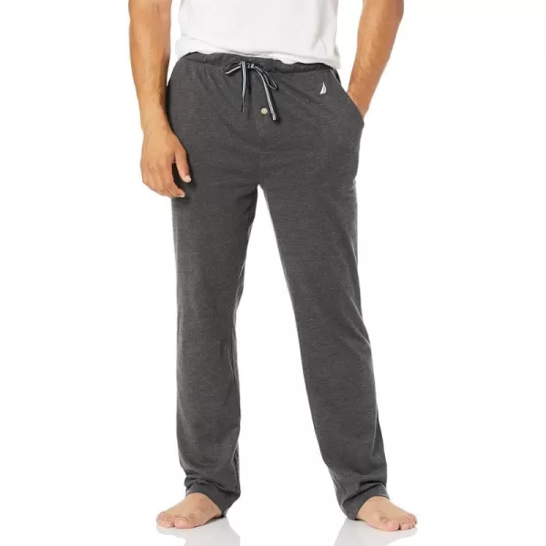 Nautica Mens Soft Knit Sleep Lounge PantCharcoal Heather