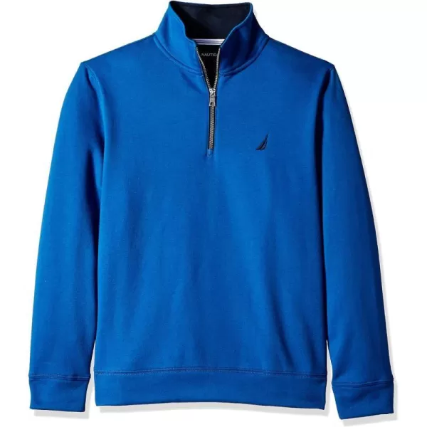 Nautica Mens Solid 14 Zip Fleece SweatshirtMonaco Blue