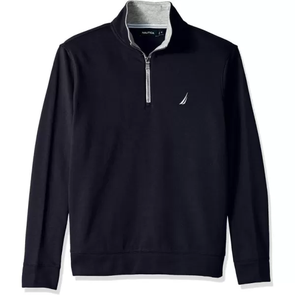 Nautica Mens Solid 14 Zip Fleece SweatshirtNavy