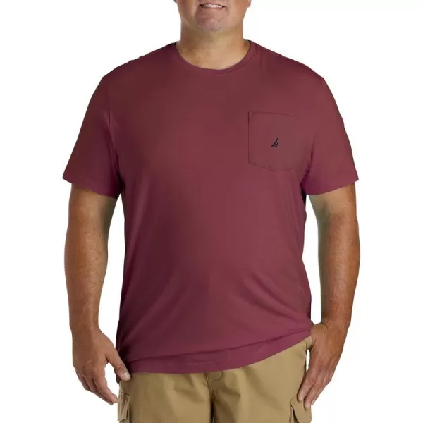 Nautica Mens Solid Crew Neck Short Sleeve Pocket TShirtBarolo