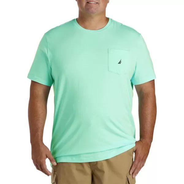 Nautica Mens Solid Crew Neck Short Sleeve Pocket TShirtMint Spring