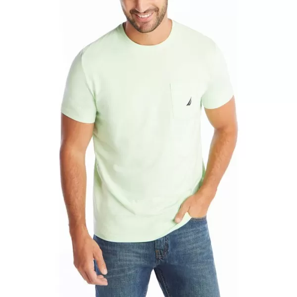 Nautica Mens Solid Crew Neck Short Sleeve Pocket TShirtPatina Green