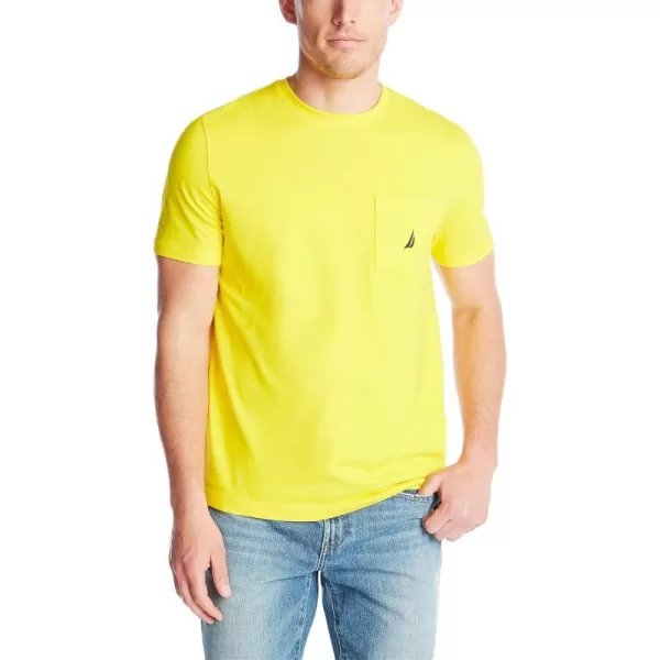 Nautica Mens Solid Crew Neck Short Sleeve Pocket TShirtZest