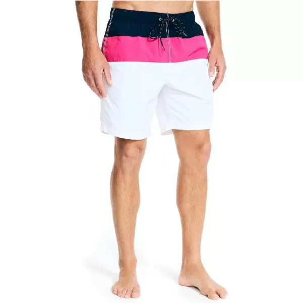 Nautica Mens Standard 8 Colorblock QuickDry SwimFuschia