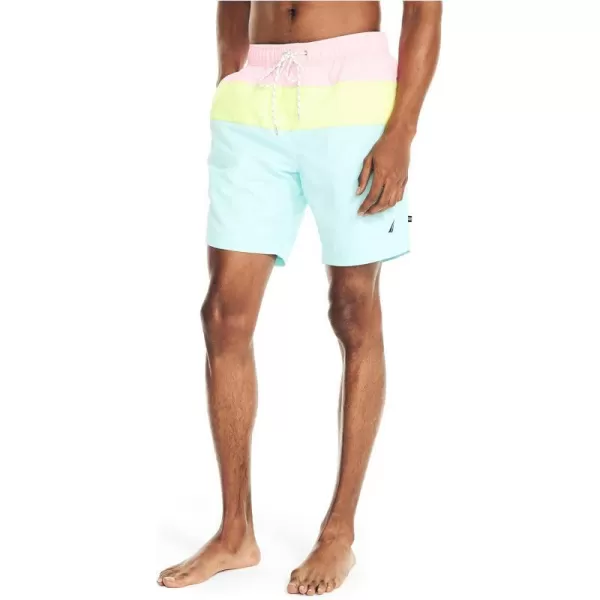 Nautica Mens Standard 8 Colorblock QuickDry SwimHighlight Pink