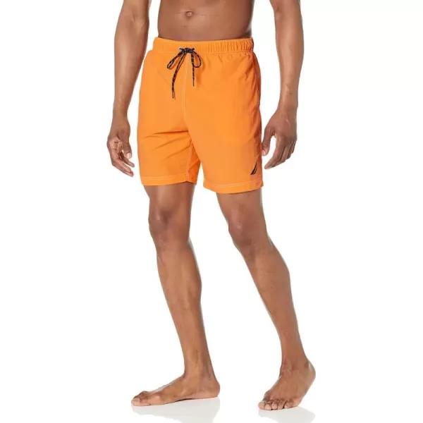 Nautica Mens Standard 8 Solid QuickDry Swim ShortNectarine