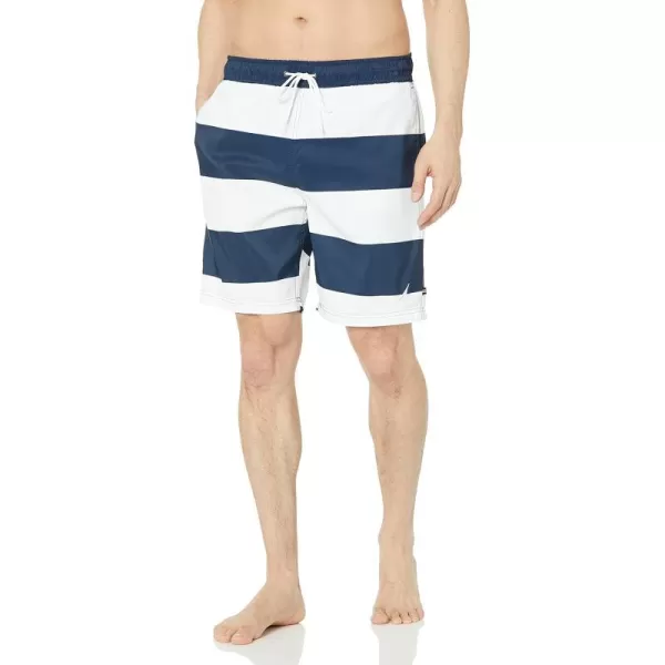 Nautica Mens Standard Sustainably Crafted 8 Swim ShortBright White