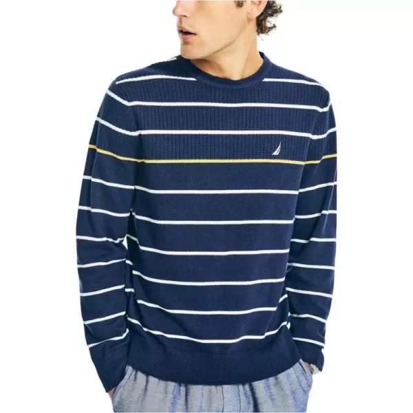 Nautica Mens Striped Crewneck SweaterNavy Seas