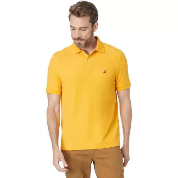 Nautica Mens Sustainably Crafted Classic Fit Deck PoloLightning Gold