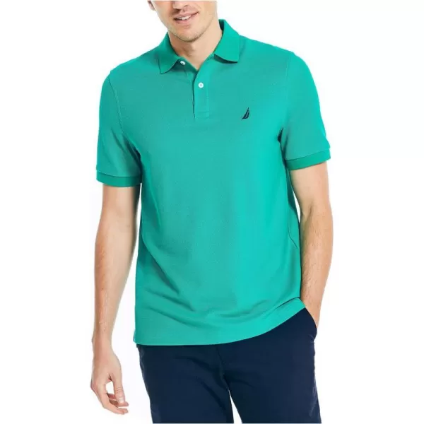 Nautica Mens Sustainably Crafted Classic Fit Deck PoloPepper Green