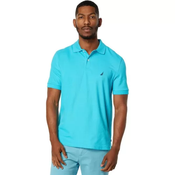 Nautica Mens Sustainably Crafted Classic Fit Deck PoloScuba Blue