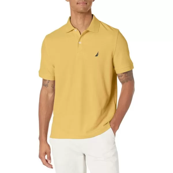 Nautica Mens Sustainably Crafted Classic Fit Performance Deck PoloOchre Beach