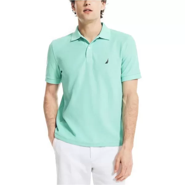 Nautica Mens Sustainably Crafted Classic Fit Performance Deck PoloPoolside Aqua