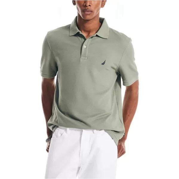 Nautica Mens Sustainably Crafted Classic Fit Performance Deck PoloSeaspray