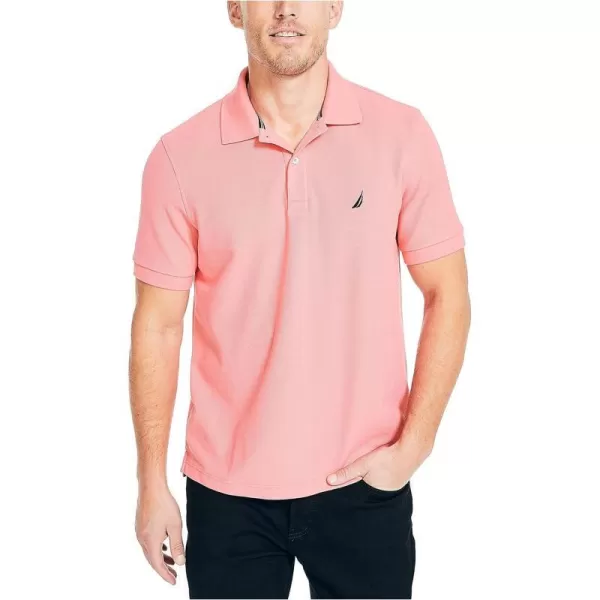 Nautica Mens Sustainably Crafted Classic Fit Performance Deck PoloTea Berry